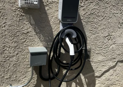 A charging station on a wall.